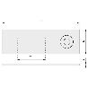 FOCO COB LED 3,5W 60X190XH5 ALUMINIO PLATA FASTON JST, CABLE 1,5MT, 12V, SIN TRANSFORM.