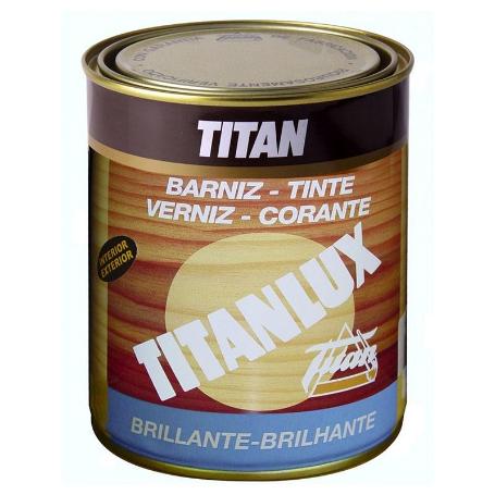 BARNIZ TINTE CASTAÑO BRILLO TITANLUX 1L