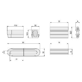 CONECTOR OVVO FIJO 1240 12X51(2 JUEGOS) PARA TABLEROS DE 19MM KITS 100 KITS TIPO DESMONTABLE