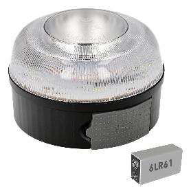 LUZ LED EMERGENCIA COCHE V16 BALIZA LUMINOSA HOMOLOGADA, PILA 9V.