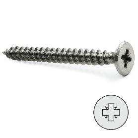 TORNILLO ROSCA MADERA CABEZA PLANA POZIDRIV INOXIDABLE DIN 7505-A LARGO 40MM DIÁMETRO 3.5MM