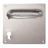 MANILLA PLACA INOX-ART HADES 170X170 C/B FORMA U. CON BOCALLAVE PERA A 85MM.- (CAJA 10)