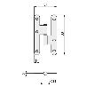 PERNIO ALUM SIN REMATE LATON SATINADO 305/100 DERECHA