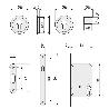 KIT CERRADURA PUERTA CORREDERA Ø60 CUERO SUPERACODADO CILINDRO 20-20 LATONADO.