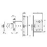 PICAPORTE TESA SILEN.INOX 134UP50AI ENTRADA 50.C/RECTO.FRENTE INOX.SILENCIOSO