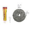 KIT REPARACION ESTUFAS/CHIMENEAS, COLA REFRACTARIA Y CORDON FIBRA VIDRIO 10 MM. X 2,5 M.