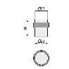 TOPE PUERTA 1069 INOXIDABLE D22 H30