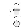 TOPE PUERTA 2081 INOXIDABLE 304 Ø30 H40