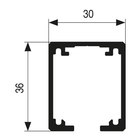 GUÍA ESTÁNDAR ALUMINIO ANODIZADA LITE+ 100 LARGO GUIA LARGO 2000MM