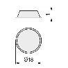 LAGRIMA ADHESIVA GOMA EVA 18X1 TRANSPARENTE (FORMA CILINDRICA) (CAJA 3600)