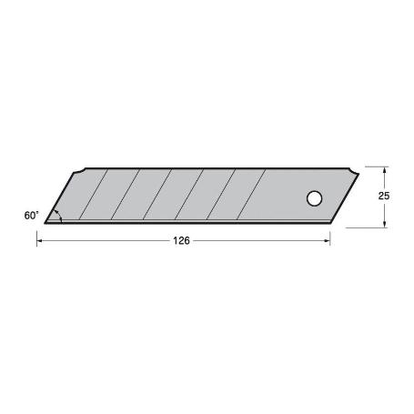 CUCHILLA P/CUTTER 25MM (10UND) TAJIMA MOD.LCB-65.