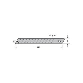 CUCHILLA P/CUTTER 9MM (10UND) TAJIMA MOD.LCB-30