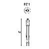 CAJA DE 5 PUNTAS ATORNILLAR MANGO 1/4 TORSION UV ROJA WIHA PZ 29MM PUNTA ATORNILL PZ2