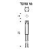 CAJA DE 5 PUNTAS ATORNILLAR MANGO 1/4 TORSION UV AMARILLA WIHA TORX 25MM PUNTA ATORNILL TX25