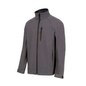 CHAQUETA SOFT SHELL LESSA PUÑO VELCRO TALLA M-XL TALLA XL COLOR ROPA GRIS CLARO