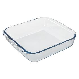 FUENTE HORNO CRISTAL BOROSILICATO CUADRADA 1,1L. 20,7X20,7 CM. IDEAL MECLAS, ENSALADAS, POSTRES, COCINA, RESPOSTERI