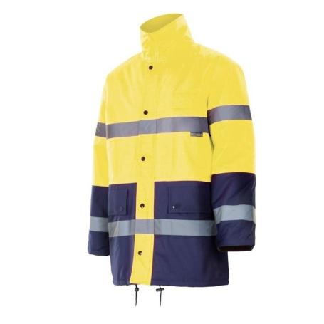 PARKA ALTA VISIBILIDAD BICOLOR MARINO/AMARILLO FLUOR TALLA S-XXL TALLA M ALTA VISIBILID AMRILLO MARINO