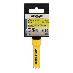 CORONA SIERRA BIMETAL Ø 14 MM. TEMPLADO TERMICO, BASE REFORZADA. CORONA MADERA, BROCA AGUJEROS MADERA, ACERO, HIERR