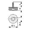 DESLIZANTE PTFE Ø38 GRIS CON TORNILLO (CAJA 100)