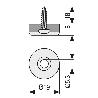 DESLIZANTE PTFE D19 GRIS C/TORN (8U)