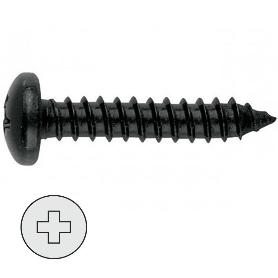 TORNILLO ROSCA CHAPA DIN 7891 NEGRO LARG.R/CHAPA 16MM Ø ROSCA CHAPA 4.2MM (CAJA 500)