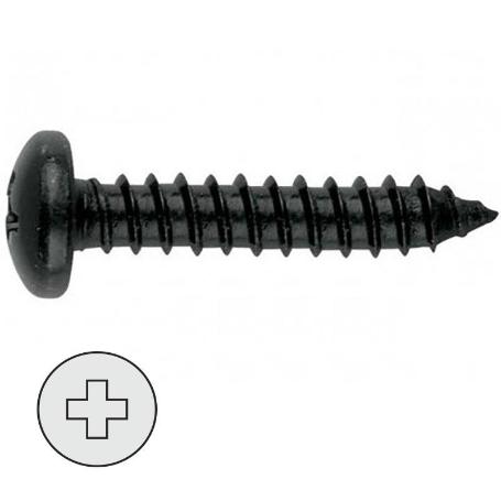 TORNILLO ROSCA CHAPA DIN 7891 NEGRO LARG.R/CHAPA 9.5MM Ø ROSCA CHAPA 4.2MM (CAJA 100)