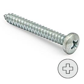 TORNILLO ROSCA METAL DIN 7981 ZINCADO LARG.R/CHAPA 6.5MM Ø ROSCA CHAPA 3.9MM (CAJA 1000)