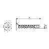 TORNILLO BROCA ROSCA CHAPA CABEZA PLANA DIN 7504-P ZINCADO LARG.R/CHAPA 50MM Ø ROSCA CHAPA 4.8MM (CAJA 500)