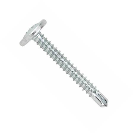 TORNILLO BROCA CABEZA ALOMADA ARANDELA TAE ZINCADO LARG.R/CHAPA 25MM Ø ROSCA CHAPA 4.2MM