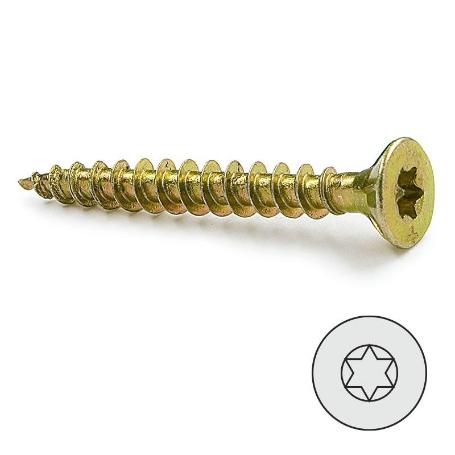 TORNILLO ROSCA MADERA CABEZA PLANA TORX LARGO 35MM DIÁMETRO 4.5MM