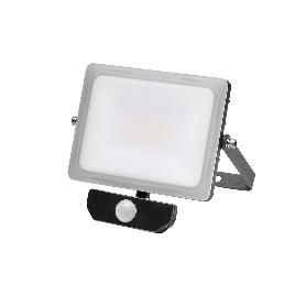 FOCO LED PLANO 10 WATT. LUZ BLANCA 4000º K  IP 65 800 LUMENES CON SENSOR DE PRESENCIA