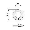 ARANDELA GROWER DIN 127-B ACERO CINCADO METRICA M-8 (CAJA 1000)