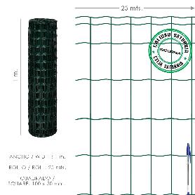 MALLA PLASTIFICADA COUNTRY  100X50 / 100 CM. ROLLO 25 METROS