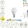 BOMBILLA LED ESFERICA ROSCA E14. 5 WATT. EQUIVALE A 55 WATT. 806 LUMENES. REGULABLE LUZ CÁLIDA (3000º K.)