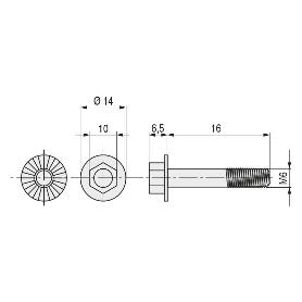 TORNILLO HEXAGONAL GRAFILADO 6921 ZINCADO. ELEGIR MÉTRICA Y LONGITUD. LARGO 20MM METRICA M-6
