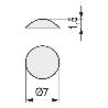 LAGRIMA ADHESIVA GOMA EVA 7X1,5 TRANSPARENTE (50U)