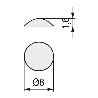 LAGRIMA ADHESIVA GOMA EVA 8X1,6 TRANSPARENTE (50U)