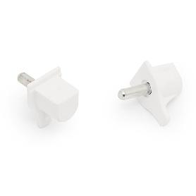 SOPORTE ESTANTE SAFETI PLÁSTICO, BLANCO D3MM (CAJA 25)