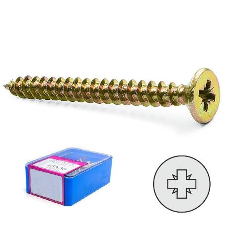 CAJA TORNILLO ROSCA MADERA CABEZA PLANA POZIDRIVE LARGO 16MM DIÁMETRO 3MM