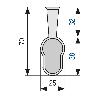 SOPORTE TUBO LATERAL OVAL/RED R9006 M6 PARA TUBO OVALADO 30-15 O TUBO REDONDO Ø20