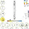 BOMBILLA HALOGENA PARA FOCOS ROSCA R7S. 120 WATT. 2220 LUMENES. LUZ CÁLIDA (2850º K)