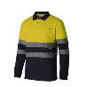 POLO ALTA VISIBILIDAD BICOLOR 55% ALGODON VARIOS COLORES TALLA S-XXL TALLA M ALTA VISIBILID AMRILLO MARINO