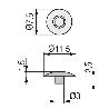 TAPA EMBUTIR INTRO.5 D11,5 BLANCO (500U) PARA TORNILLO ENSAMBLE Ø5 (HEXAGONO 3MM)