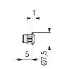 TAPA MINA AG.5MM GRIS (500U)