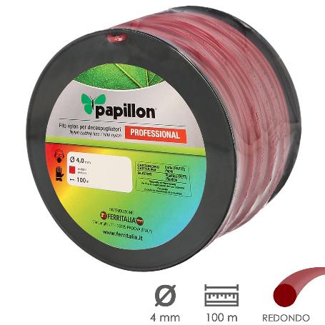 HILO NYLON DESBROZADORAS REDONDO PROFESIONAL Ø 4,0 MM. ROLLO 100 METROS. HILO NYLON CORTE DESBROZADORES HIERBA, JAR