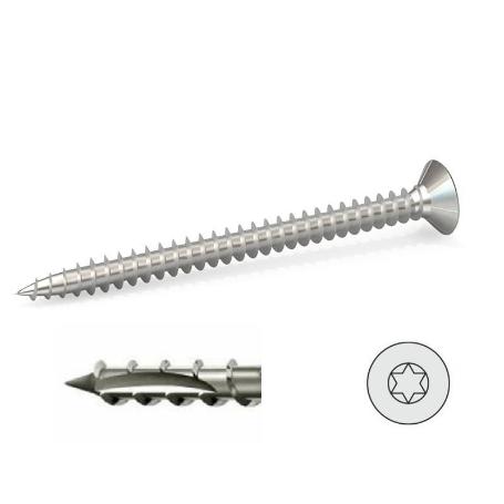 TORNILLO ROSCA MADERA CABEZA PLANA TORX ZINCADO DIN 7505-A LARGO 30MM DIÁMETRO 3.5MM (CAJA 1000)