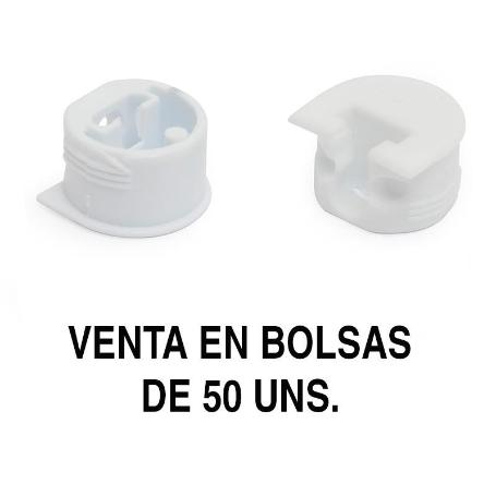 SOPORTE CAZOLETA LUNA BLANCO (50U)