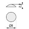 LAGRIMA ADHESIVA GOMA EVA 8X2,2 TRANSPARENTE (1.500U)