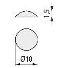 LAGRIMA ADHESIVA GOMA EVA 10X1,5 TRANSPARENTE (2.000U)