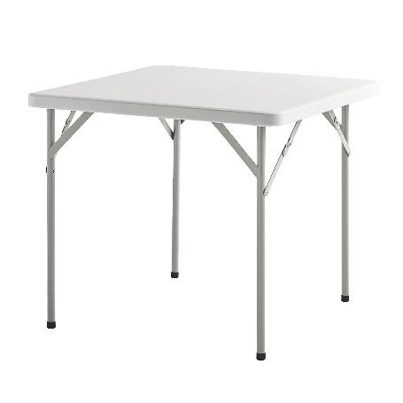 MESA PLEGABLE CUADRADA MULTIFUNCIONAL, PORTATIL, RESISTENTE,MULTIUSOS 86X86X74 CM. COLOR BLANCO